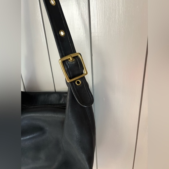 Coach 9085 XL Feed Sac Duffel Bag Black Vintage Leather 90s - Picture 3 of 14